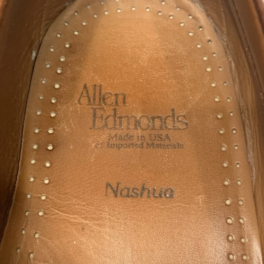 Allen Edmonds #42250 Nashua Mens Size 10 D Black Brown Kiltie Tassel Moc Loafers